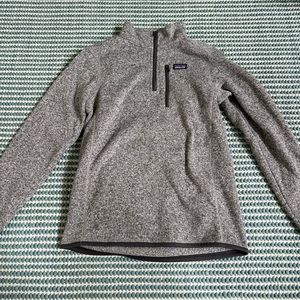 Patagonia Kids’ Grey Quarter-Zip Fleece, Size XL/14